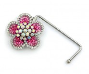 Handbag Hanger - Rhinestone Flower - Fuchsia -BH-GB1292FU